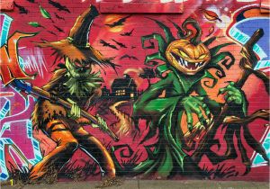 Halloween Wall Mural Ideas Beste Halloween Graffiti Bilder