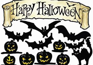 Halloween Wall Mural Ideas Wallies Wall Decals Happy Halloween Vinyl Wall Mural