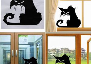Halloween Wall Murals Decals Hot Popular Vinyl Removable 3d Wall Stickers Halloween Black Cat