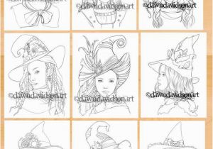Halloween Witch Coloring Pages for Kids Wee Witches Halloween Multipack Minibook Coloring Pages Printable Colouring for Adults Instant Download Grayscale Coloring
