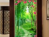 Hallway Wall Murals Custom Wall Mural Wallpaper for Walls 3d Flower Vine Bamboo forest