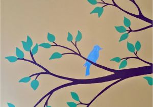 Hand Drawn Wall Murals Bird Nursery Mural Hand Drawn and Painted by Wallflower