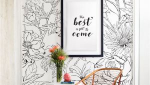 Hand Drawn Wall Murals Botanical Garden Hand Drawn Flowers Mural Wall Art Wallpaper