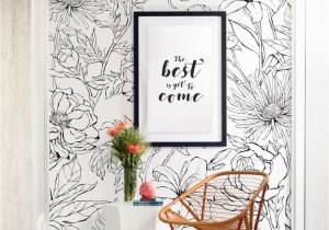 Hand Drawn Wall Murals Botanical Garden Hand Drawn Flowers Mural Wall Art Wallpaper