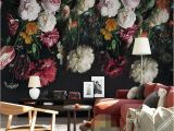 Hand Painted Floral Wall Murals 3d Wall Murals Wallpaper Retro Hand Painted Floral Wall