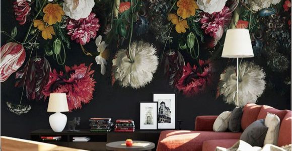 Hand Painted Floral Wall Murals 3d Wall Murals Wallpaper Retro Hand Painted Floral Wall