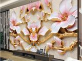 Hand Painted Floral Wall Murals Custom Wall Mural Wallpaper for Walls Roll 3d Relief Flower Tv Background Wall Papers Home Decor Living Room Modern Art Painting Excellent Wallpapers