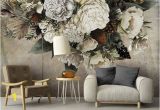 Hand Painted Floral Wall Murals Oil Painting Dutch Giant Floral Wallpaper Wall Mural