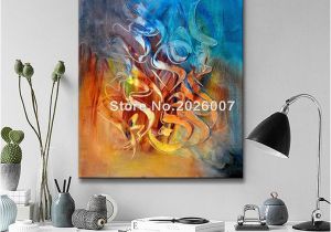 Hand Painted Wall Murals Artist 2019 Hand Painted Customized Calligraphy Artist Abstract Arab Calligraphy Hand Painted Oil Painting Canvas Art Painting for Hotel From