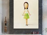 Hand Painted Wall Murals Pricing Uk Cartoon Wall Art Painting Hand Made Modern Girl Oil Painting Bedroom