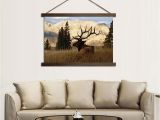 Hand Painted Wall Murals Pricing Uk Hd Prints Canvas Mountain Deer In forest Poster Wall Art Paintings