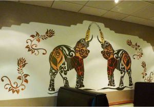 Hand Painted Wall Murals Pricing Uk Lagan Indian Restaurant Indian Elephant Wall Mural