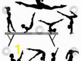 Hand Painted Wall Murals with Gymnastics Silhouettes 11 Best Gymnastics Images