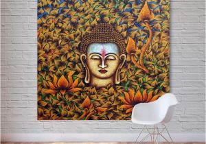 Hanging Canvas Murals 2019 1 Panel Buddha Head Oil Painting Printed Canvas Wall Art
