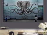 Hanging Canvas Murals Mural Of A Hybrid Elephant Octopus Creature Painting Print On Canvas