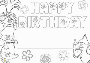 Happy 4th Birthday Coloring Pages Happy Birthday Pages to Color Luxury Free Printable Troll Coloring