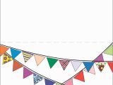 Happy Birthday Card Coloring Pages Happy Birthday Card with Bunting Flags