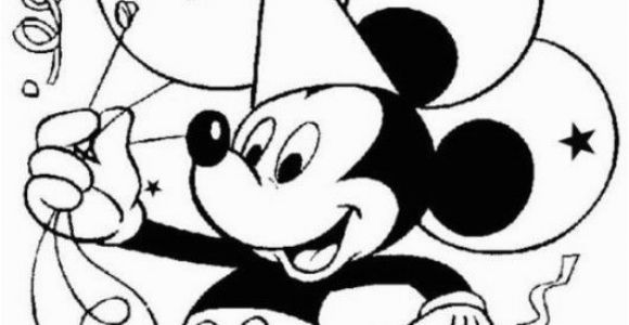 Happy Birthday Coloring Pages Disney Mickey Mouse Disney Happy Birthday Coloring Pages Birthday