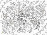 Happy Birthday Coloring Pages for Adults 25 Free Printable Happy Birthday Coloring Pages