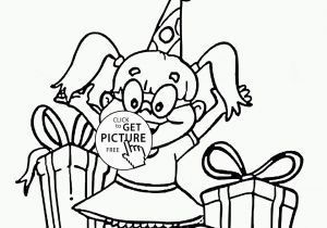 Happy Birthday Coloring Pages for Girls Happy Birthday Girl Coloring Page for Kids Holiday