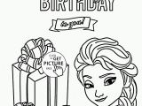 Happy Birthday Coloring Pages for Girls Happy Birthday to You From Elsa Coloring Page for Kids