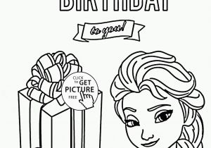 Happy Birthday Coloring Pages for Girls Happy Birthday to You From Elsa Coloring Page for Kids