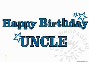 Happy Birthday Coloring Pages for Uncle Happy Birthday Uncle – Coloring Page