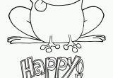 Happy Birthday Coloring Pages Printable Free Happy Birthday Coloring Pages with Frogs Coloring Home