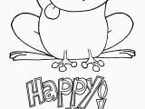 Happy Birthday Coloring Pages Printable Free Happy Birthday Coloring Pages with Frogs Coloring Home
