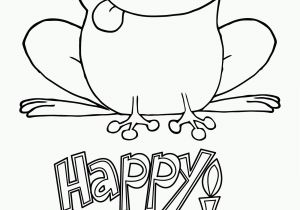 Happy Birthday Coloring Pages Printable Free Happy Birthday Coloring Pages with Frogs Coloring Home