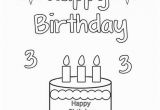 Happy Birthday Coloring Pages Printable Happy 3rd Birthday Coloring Page with Images
