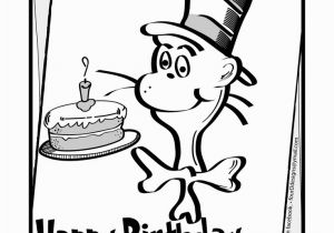 Happy Birthday Dr Seuss Coloring Pages Dr Seuss Birthday Coloring Sheet Coloring Pages