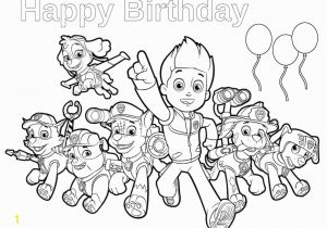 Happy Birthday Paw Patrol Coloring Pages Paw Patrol Birthday Happy Birthday Coloring Page