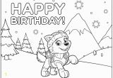 Happy Birthday Paw Patrol Coloring Pages Paw Patrol Birthday