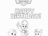 Happy Birthday Paw Patrol Coloring Pages Paw Patrol Happy Birthday Coloring Page In 2020