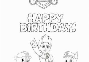 Happy Birthday Paw Patrol Coloring Pages Paw Patrol Happy Birthday Coloring Page In 2020