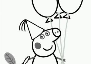Happy Birthday Peppa Pig Coloring Pages Peppa Pig Birthday Coloring Page