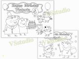 Happy Birthday Peppa Pig Coloring Pages Peppa Pig Birthday Party Favor Peppa Pig Coloring Page