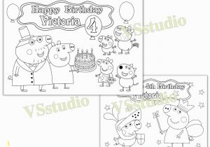 Happy Birthday Peppa Pig Coloring Pages Peppa Pig Birthday Party Favor Peppa Pig Coloring Page