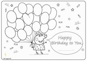 Happy Birthday Peppa Pig Coloring Pages Peppa Pig Happy Birthday Coloring Page