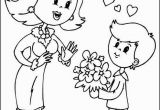 Happy Mothers Day Coloring Pages From Daughter Mother and son Coloring Page