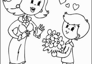 Happy Mothers Day Coloring Pages From Daughter Mother and son Coloring Page