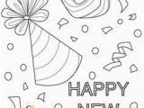 Happy New Year Coloring Pages Happy New Year Party Hats Coloring Page Church Stuff