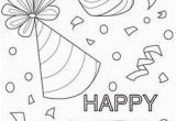 Happy New Year Coloring Pages Preschool Happy New Year Party Hats Coloring Page Church Stuff