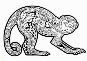Hard Animal Coloring Pages Free Coloring Page Coloring Difficult Monkey A Coloring