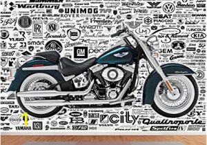 Harley Davidson Motorcycle Wall Murals 999store Indian Wallpaper Harley Davidson Bike Textured