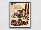 Harley Davidson Motorcycle Wall Murals Bsa Vintage Motorcycle Poster Retro Wall Art Wall Art