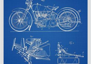 Harley Davidson Motorcycle Wall Murals Harley Davidson Motorcycle Patent Print Art Poster – Patent