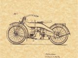 Harley Davidson Motorcycle Wall Murals Patent Print Harley Davidson Motorcycle 1924 Art Print Ready