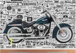 Harley Davidson Wall Mural 999store Harley Davidson Bike Leather Wallpaper Wall Murals for
